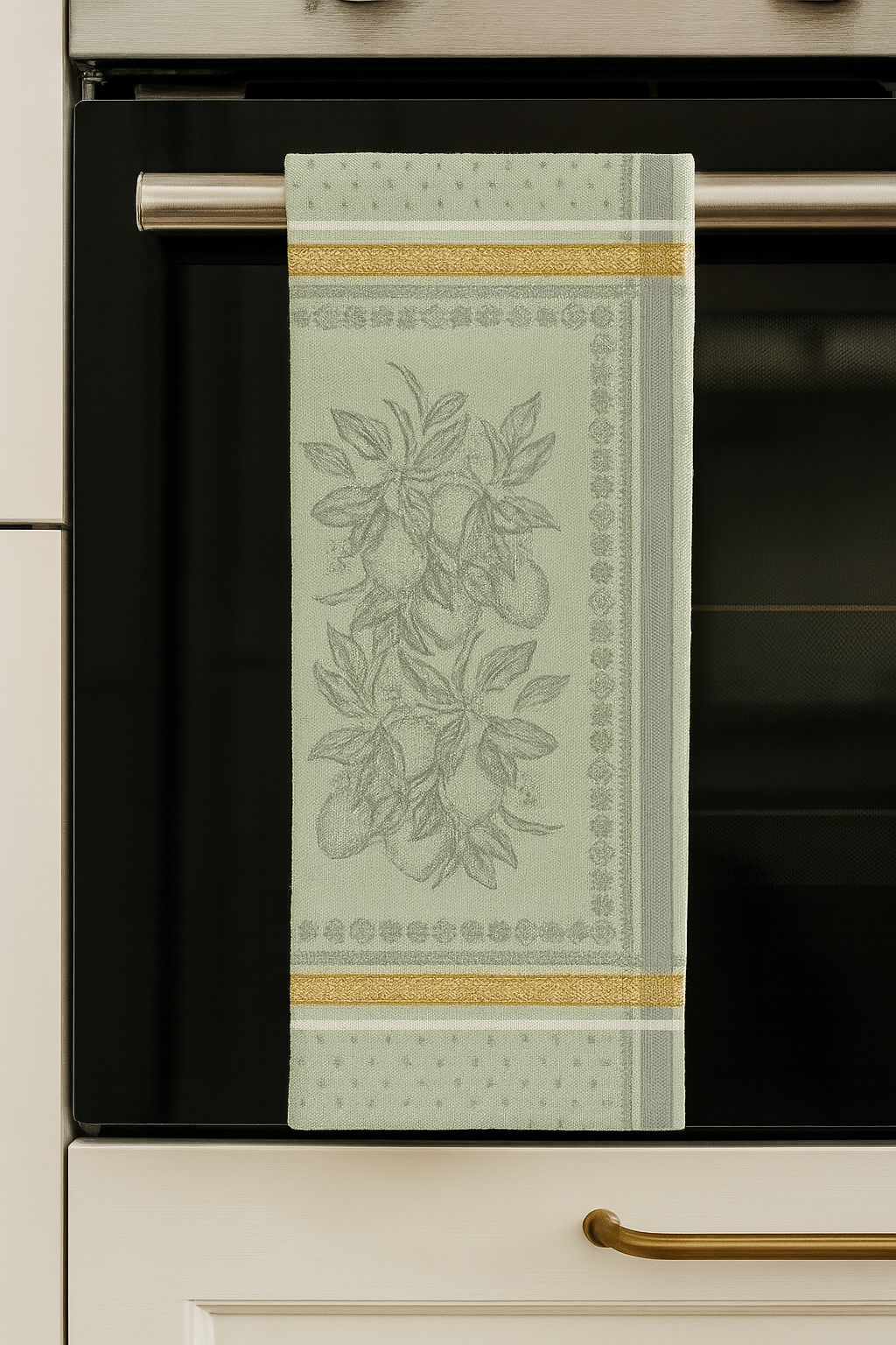 Jacquard Dishtowel "Cedrat" Gingembre