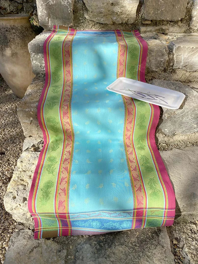 Provence France table runner Jacquard cotton Cezanne