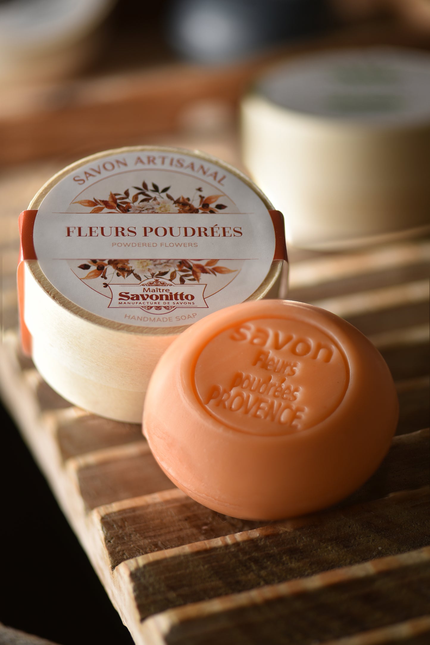 Round Soap in a Wooden Gift Box - 3.5 oz