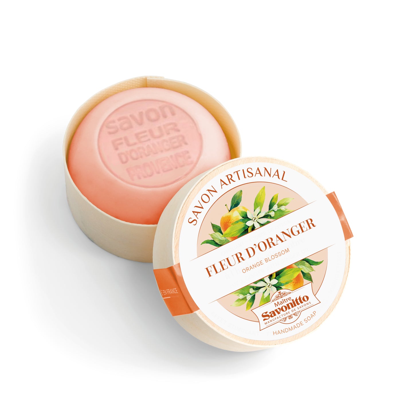 Round Soap in a Wooden Gift Box - 3.5 oz