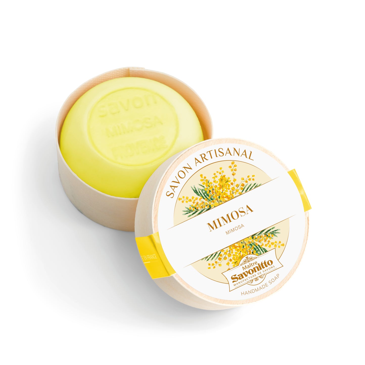 Round Soap in a Wooden Gift Box - 3.5 oz