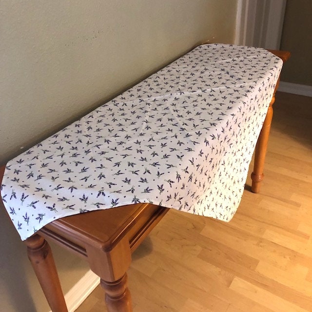 Square 40" Provence tablecloth cotton Lavander bouquet pattern from France