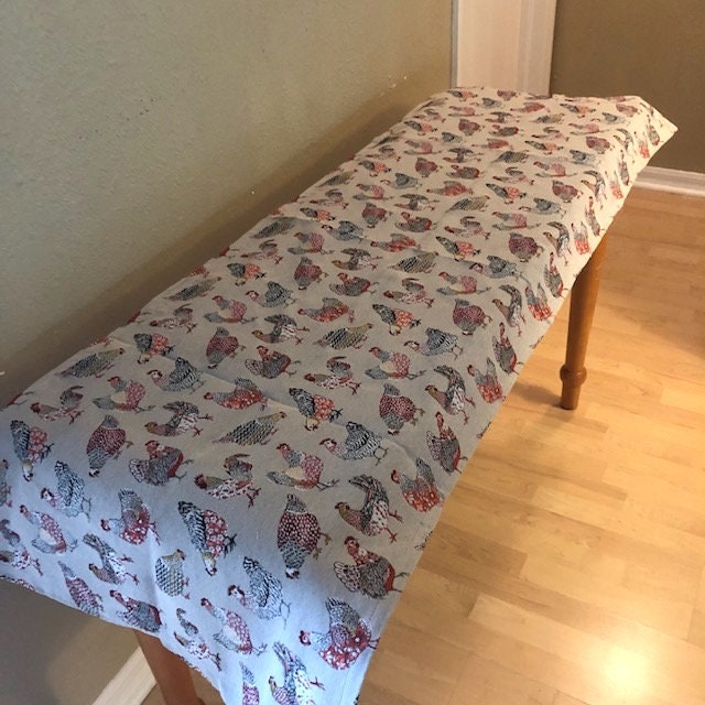 Provence table runner roosters pattern from France