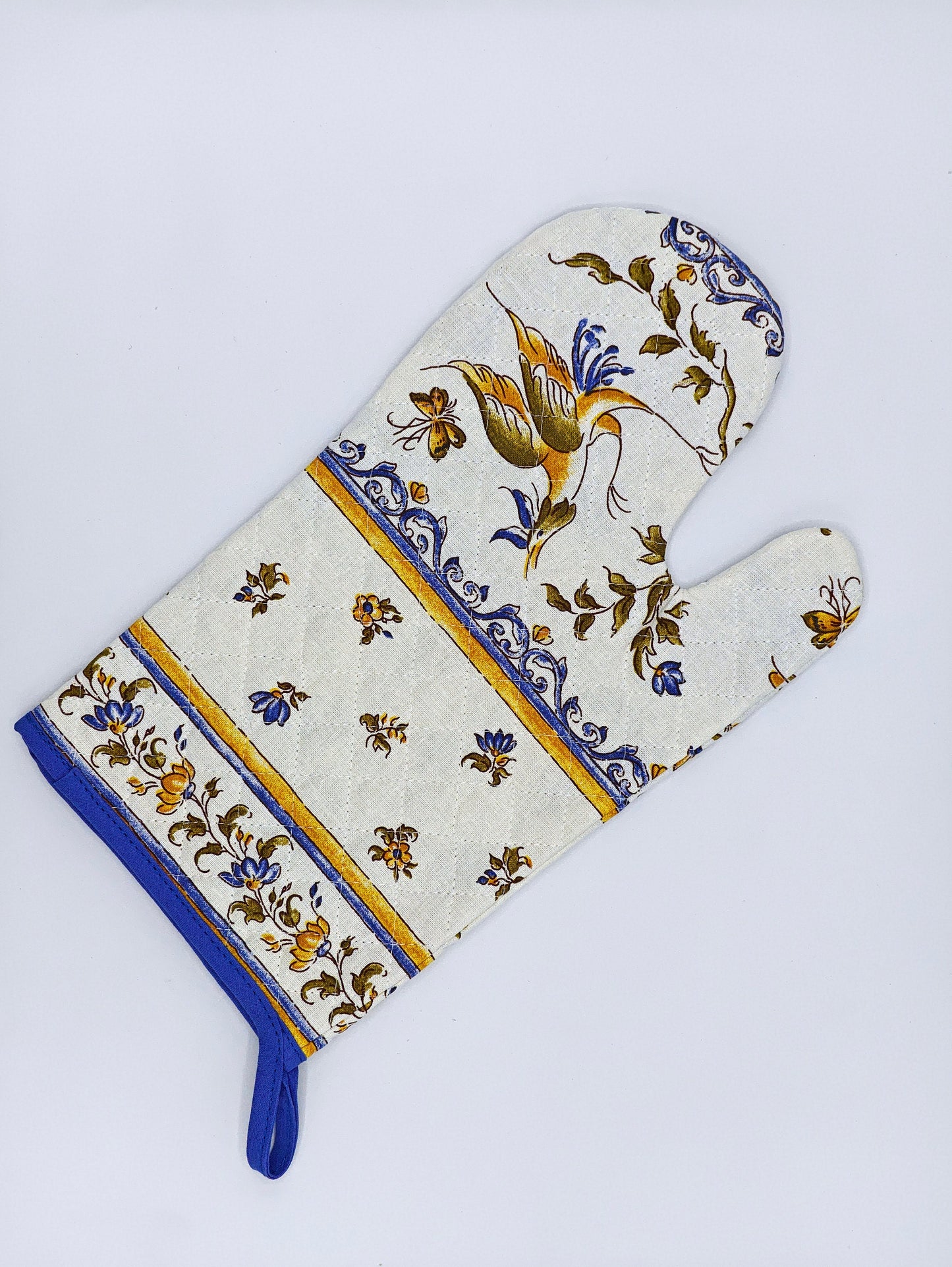 Oven Mitt - Moustiers Blue