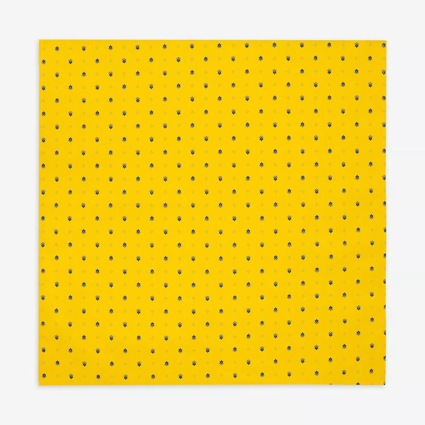 Set of napkins from France traditional Provence cotton yellow and blue "Calisson"