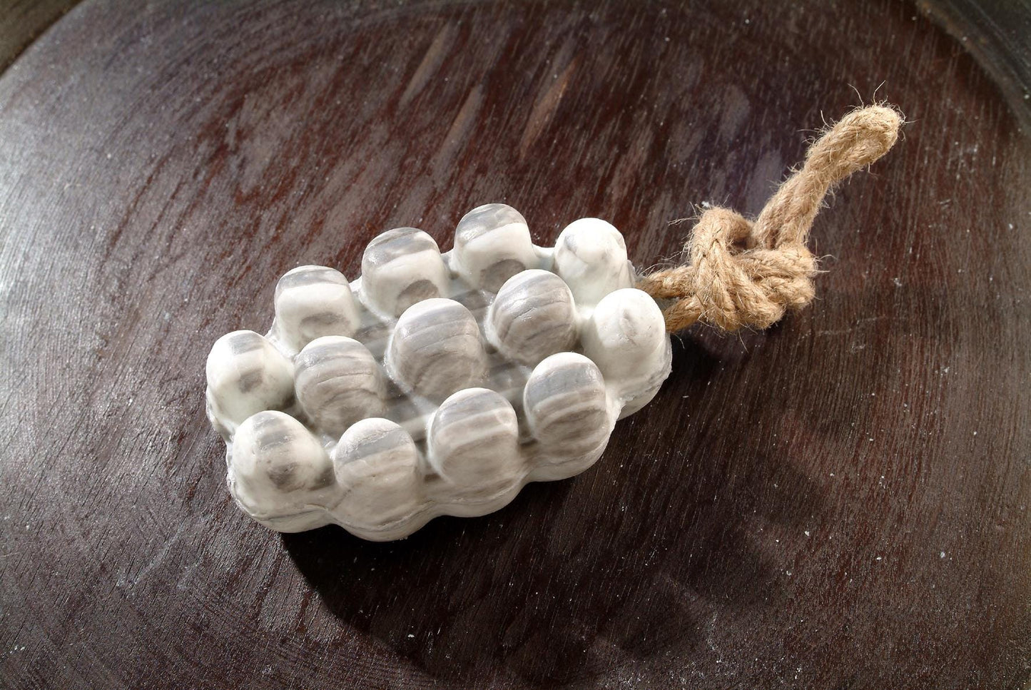 Natural Massage Soap Made in France With Massage Nubs and Hanging Rope Argan Grapeseed Honey Orange Blossom Amber