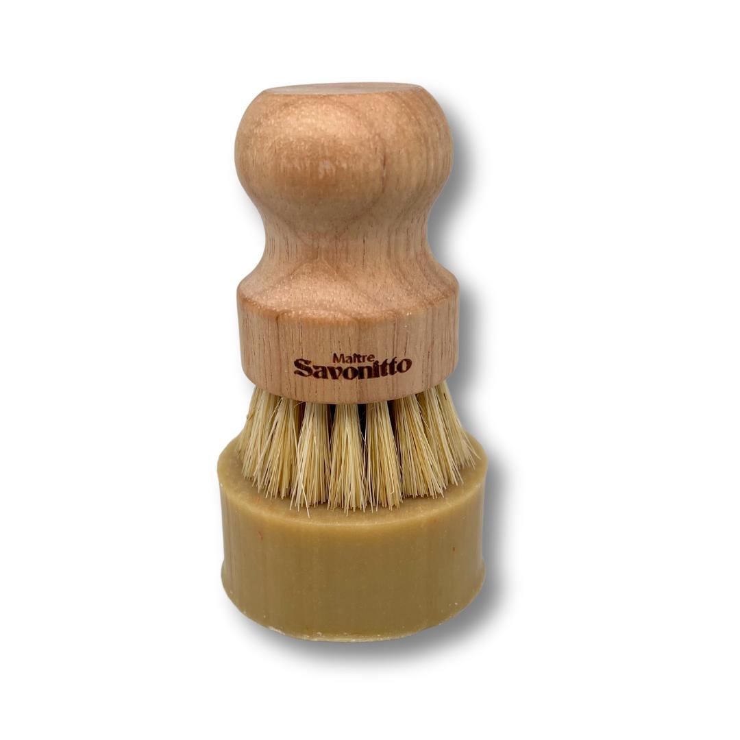 Eco-Friendly Made in France Beechwood Pan Brush with Natural Sisal Bristles β Sustainable Kitchen Cleaning Tool Plastic Free