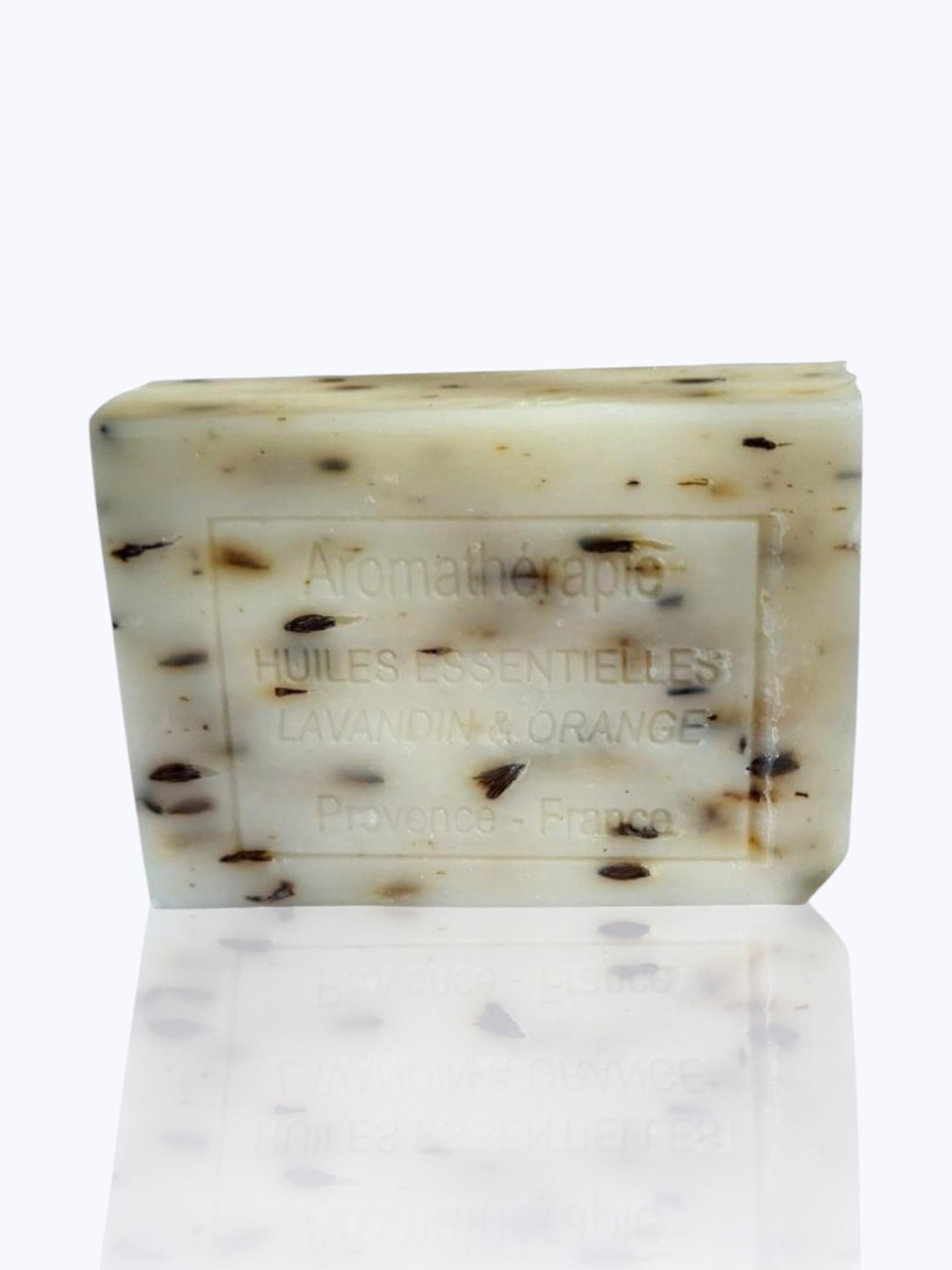 Lavender Sweet Orange Exfoliating Soap Bar Made in France All Natural