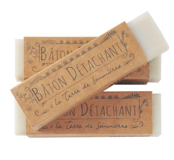 Natural Stain Remover Stick | Sommières Clay & Grapeseed Oil | Eco-Friendly Laundry Soap Bar – 80g Made in France
