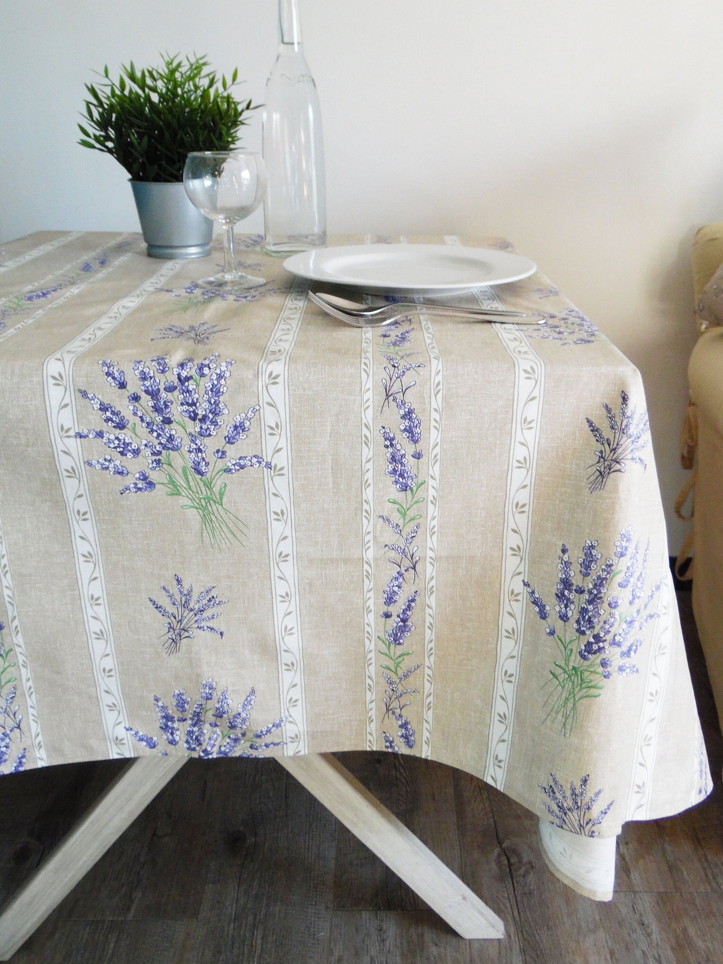 Rectangular 78" Tablecloth - Valensole Beige