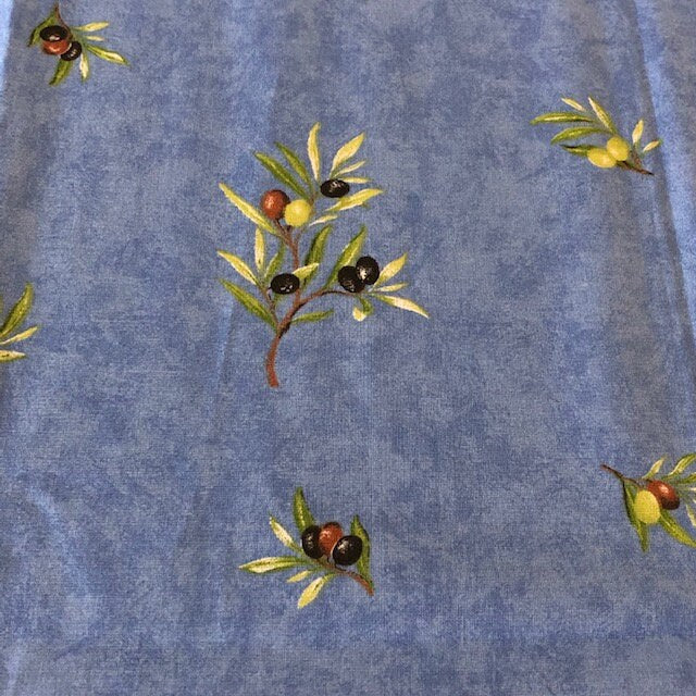 Rectangular 47", 78", 98" or 118" Tablecloth - Clos des Oliviers Blue All Over
