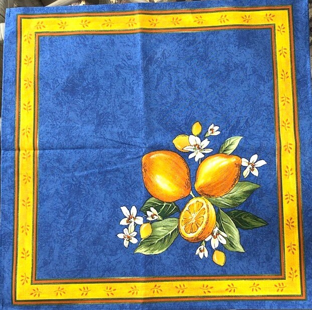 Set of Napkins - Lemon Blue