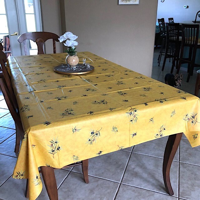 Rectangular 118" Tablecloth - Clos des Oliviers Yellow All Over