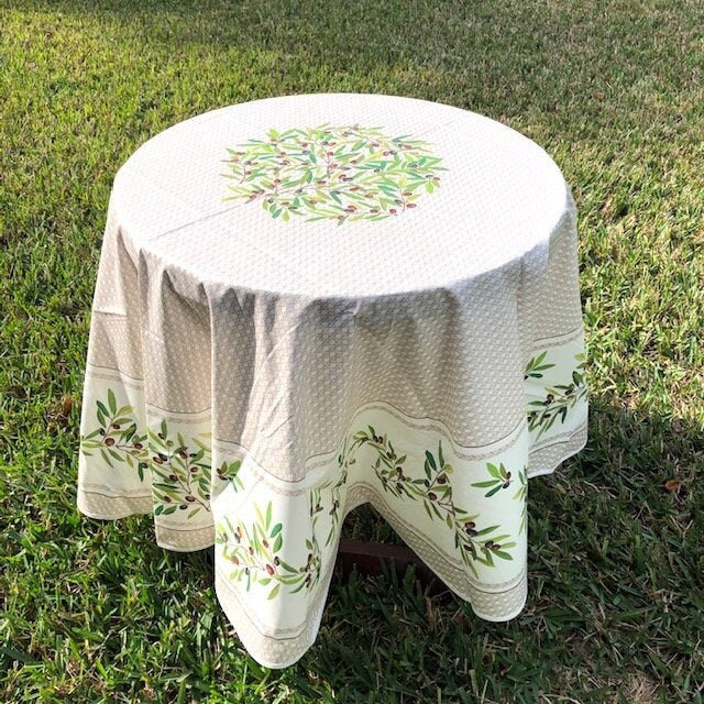 Round 70" Tablecloth - Nyons Off-White
