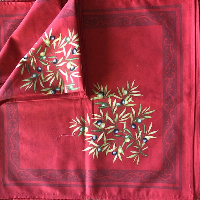 Set of Napkins - Clos des Oliviers Red