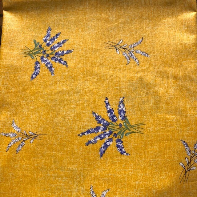 Square 61" Coated Tablecloth - Valensole Yellow All Over