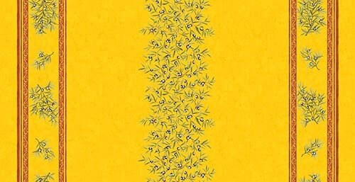 Rectangular 78", 98", 118" or 137" Tablecloth - Clos des Oliviers Yellow