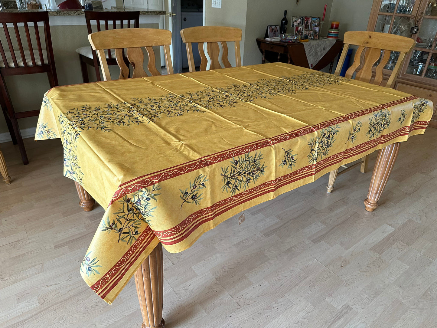 Rectangular 78", 98", 118" or 137" Tablecloth - Clos des Oliviers Yellow