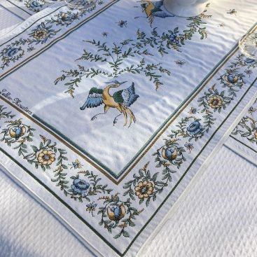 Jacquard Table Runner - Moustiers Blue