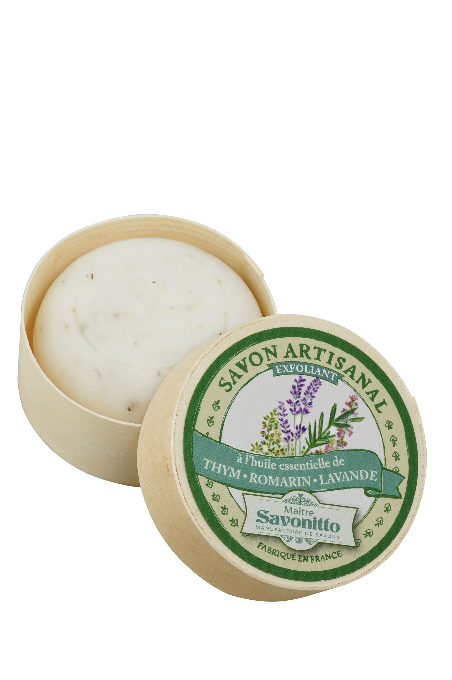 Round Soap in a Wooden Gift Box - 3.5 oz