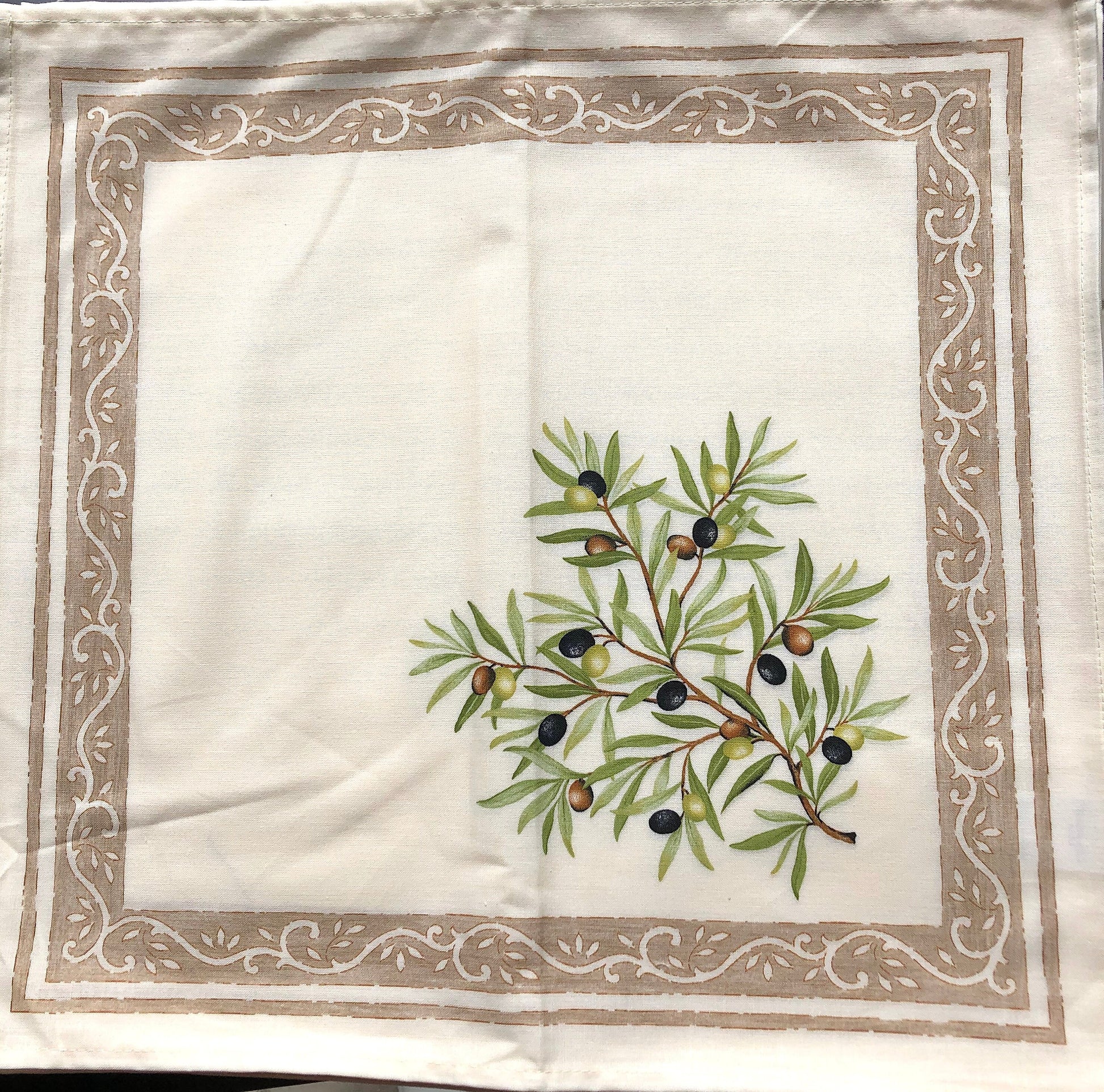 Set of Provence Napkins cotton Clos des Oliviers off-white