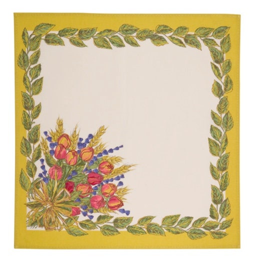 Set of Provence Napkins cotton Rose Lavender pattern