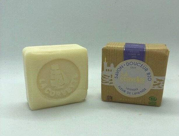 French Square Lavender natural soap organic from Marseille