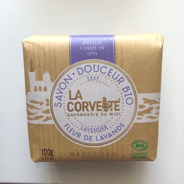 French Square Lavender natural soap organic from Marseille