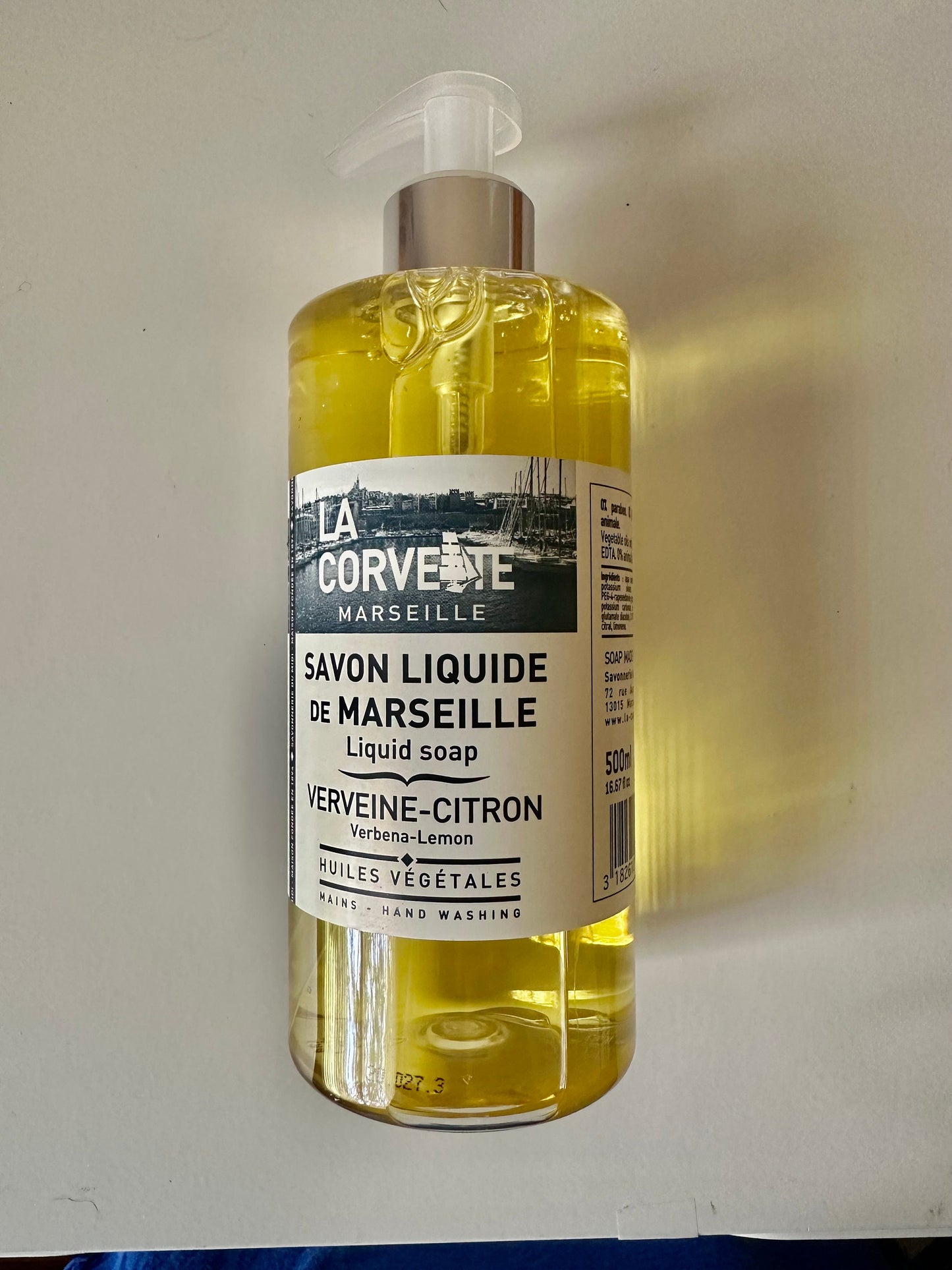 Liquid soap of Marseille Lavender, Olive or Verbena scents with pump