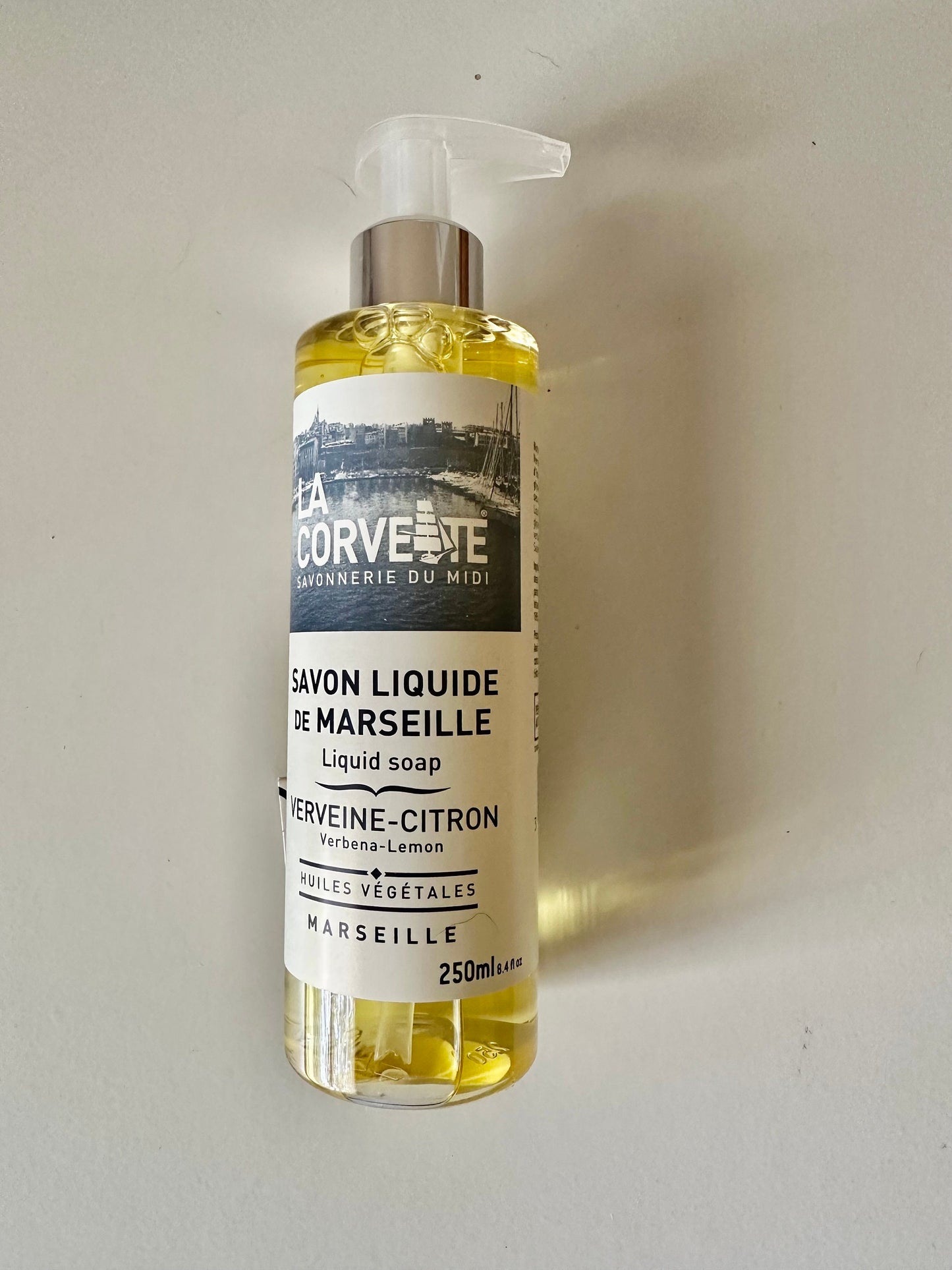 Liquid soap of Marseille Lavender, Olive or Verbena scents with pump