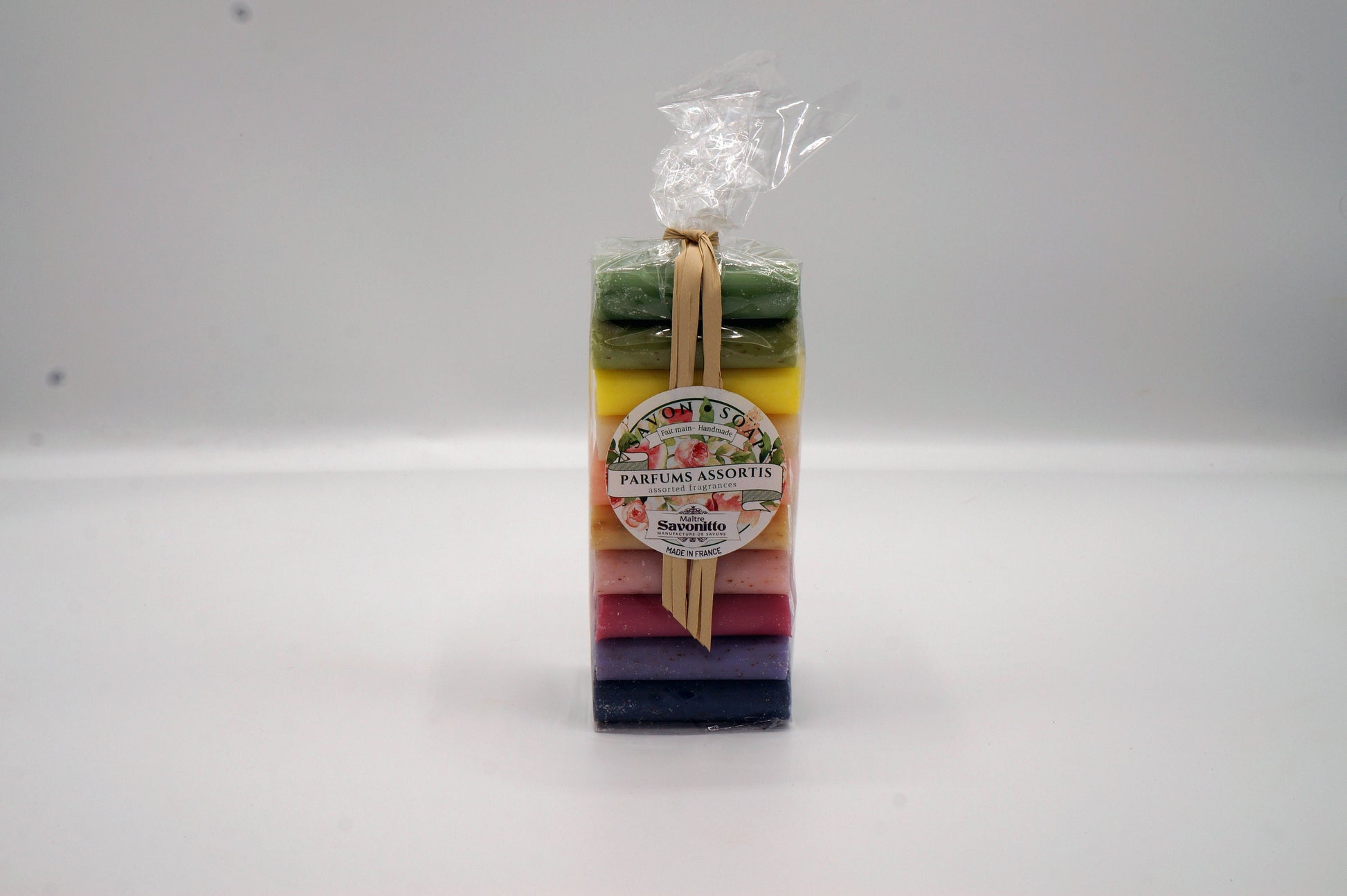 French Handmade Soap Gift Sachet Colorful Rainbow with Amazing Fragrances