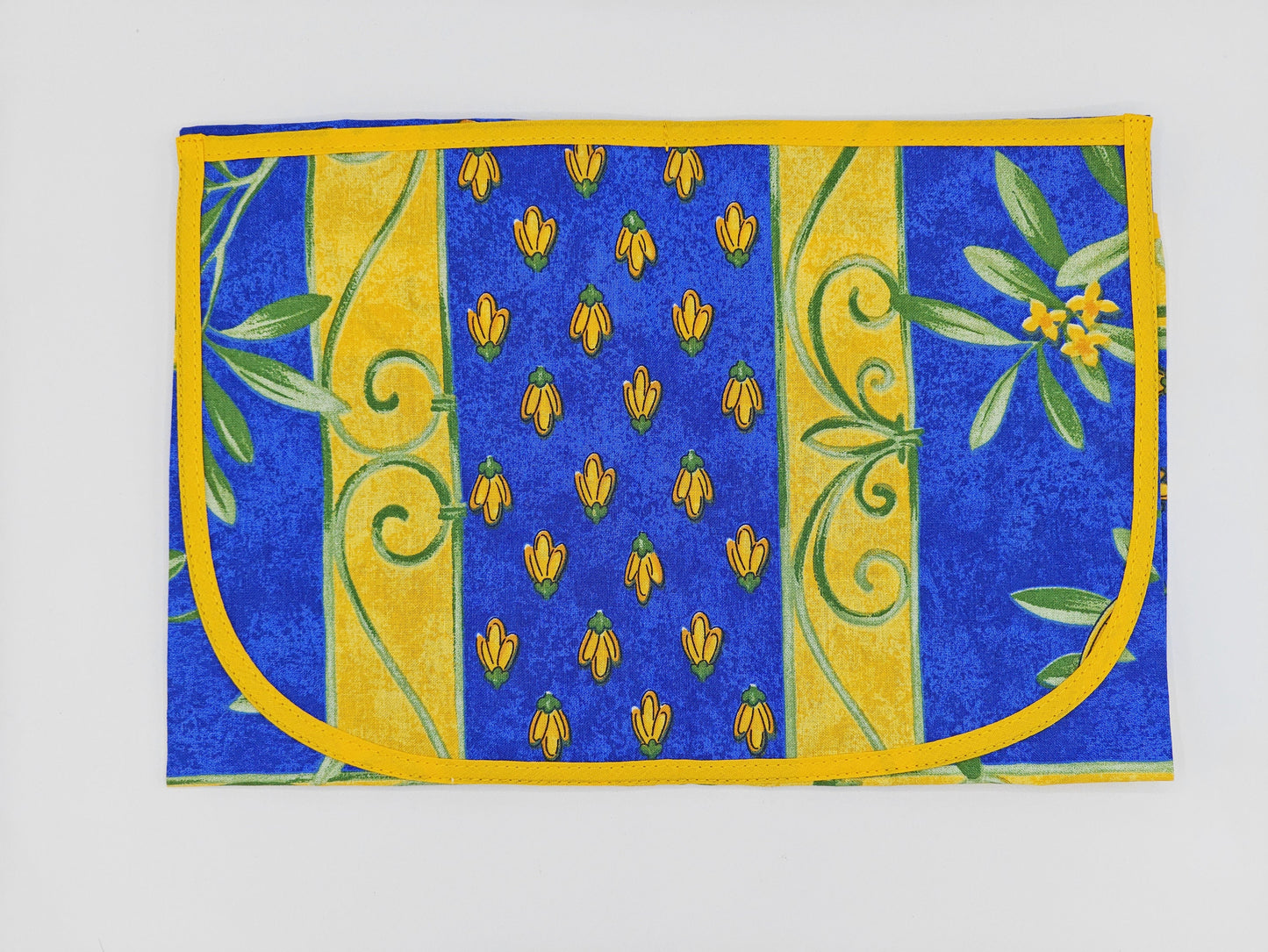 Provence kitchen Apron cotton "Blue Cigale" with pocket from France
