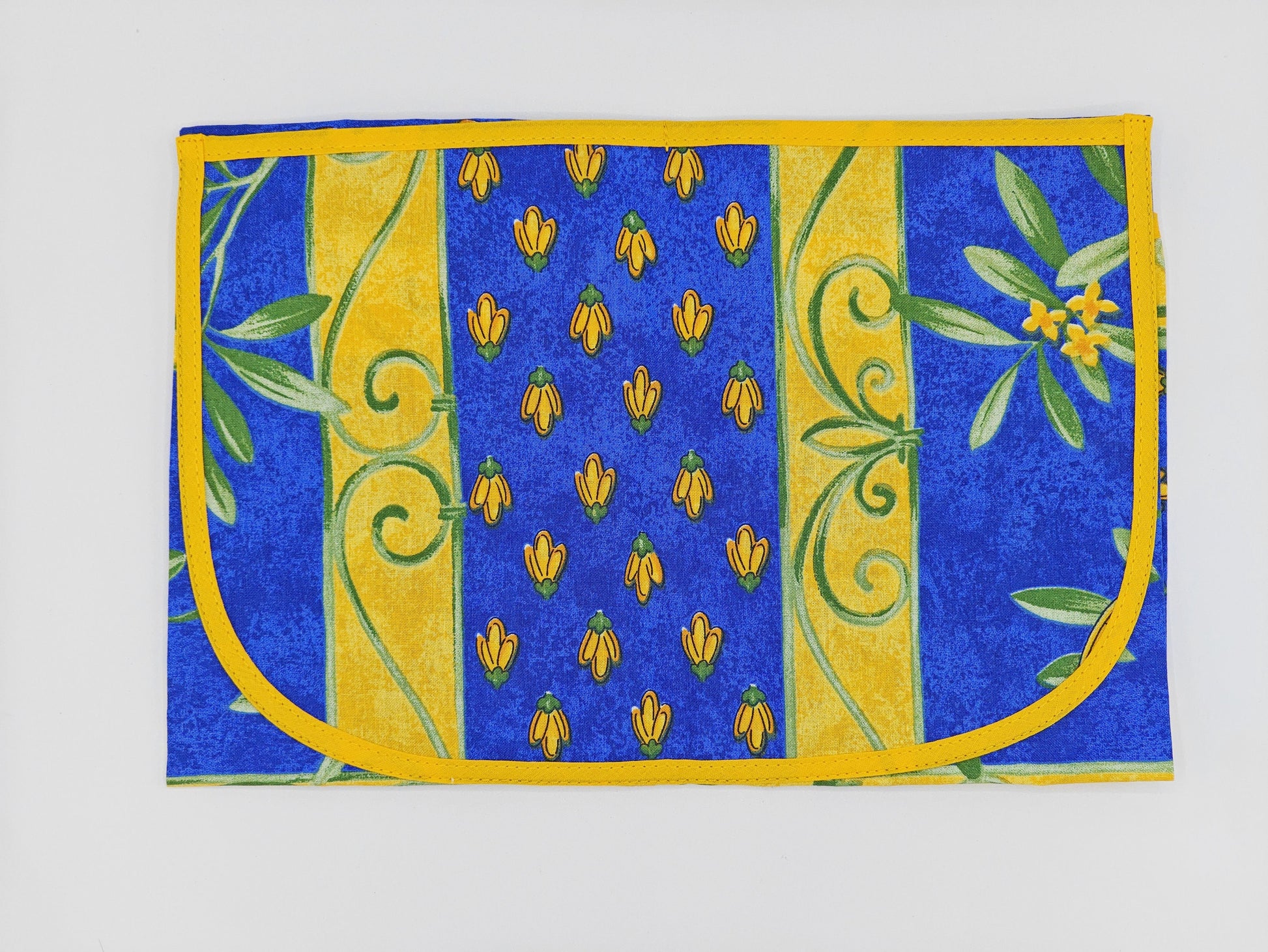 Provence kitchen Apron cotton "Blue Cigale" with pocket from France