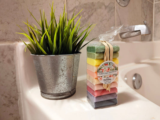 beautiful gift set french soap colorful rainbow made in france all natural perfect gift