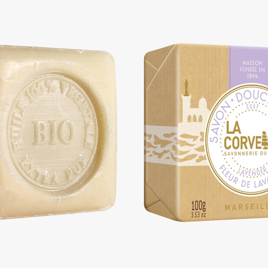 French Square Lavender natural soap organic from Marseille