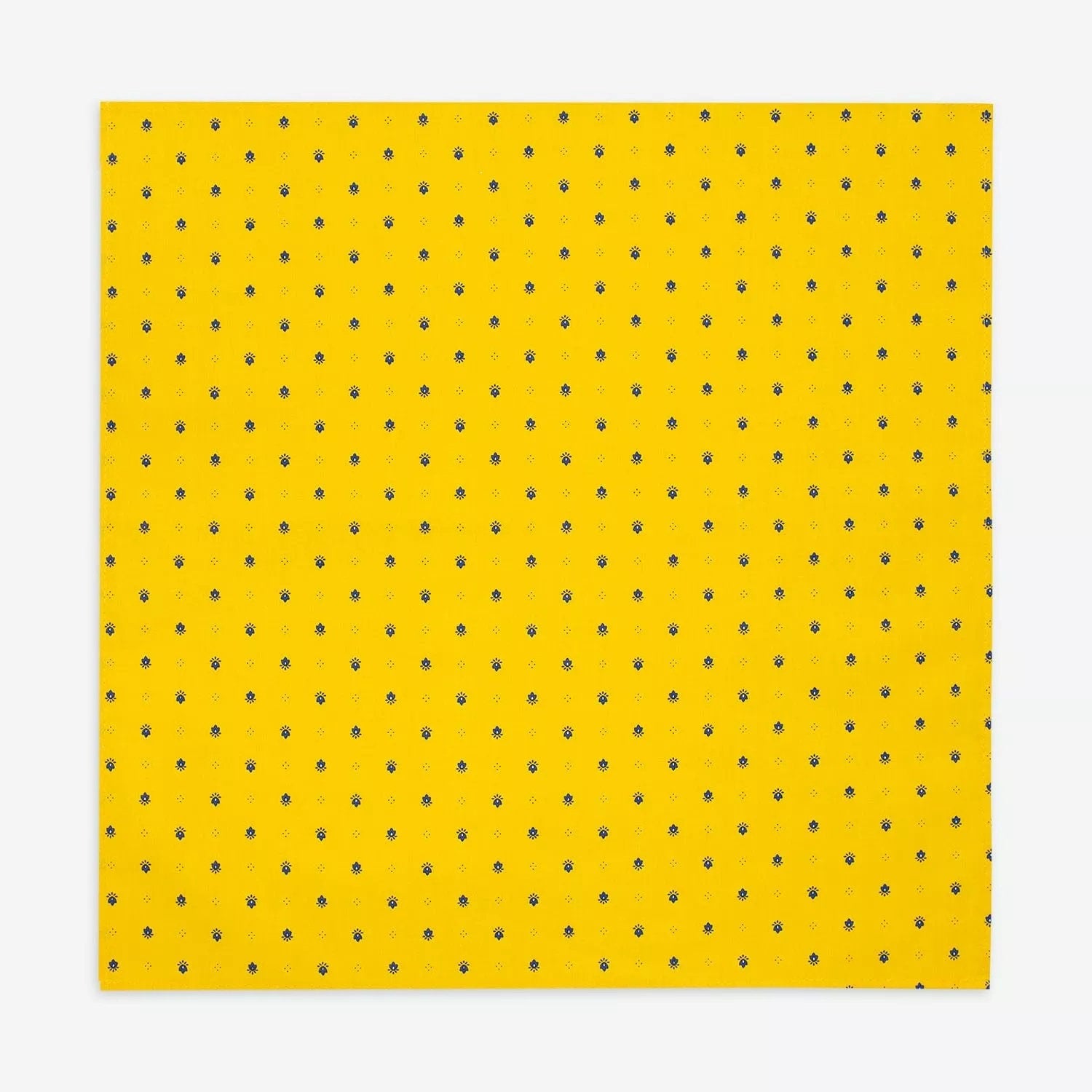 Set of napkins from France traditional Provence cotton yellow and blue "Calisson"