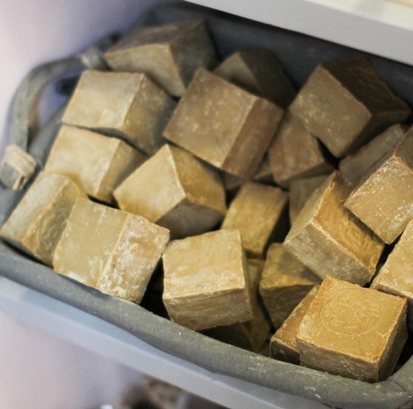IMPERFECT Jumbo Bar of Marseille Soap made with olive oil, Made in France, All Natural, great for body, dish and laundry