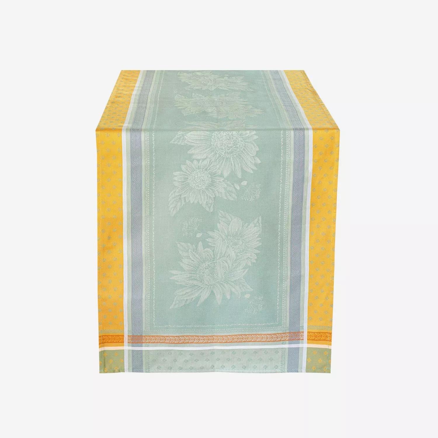 Provence Table Runner Jacquard France Cotton Ginger "Beaulieu"