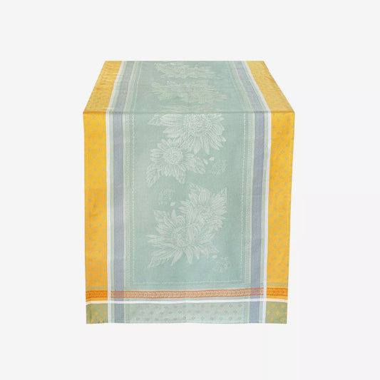 Provence Table Runner Jacquard France Cotton Ginger "Beaulieu"