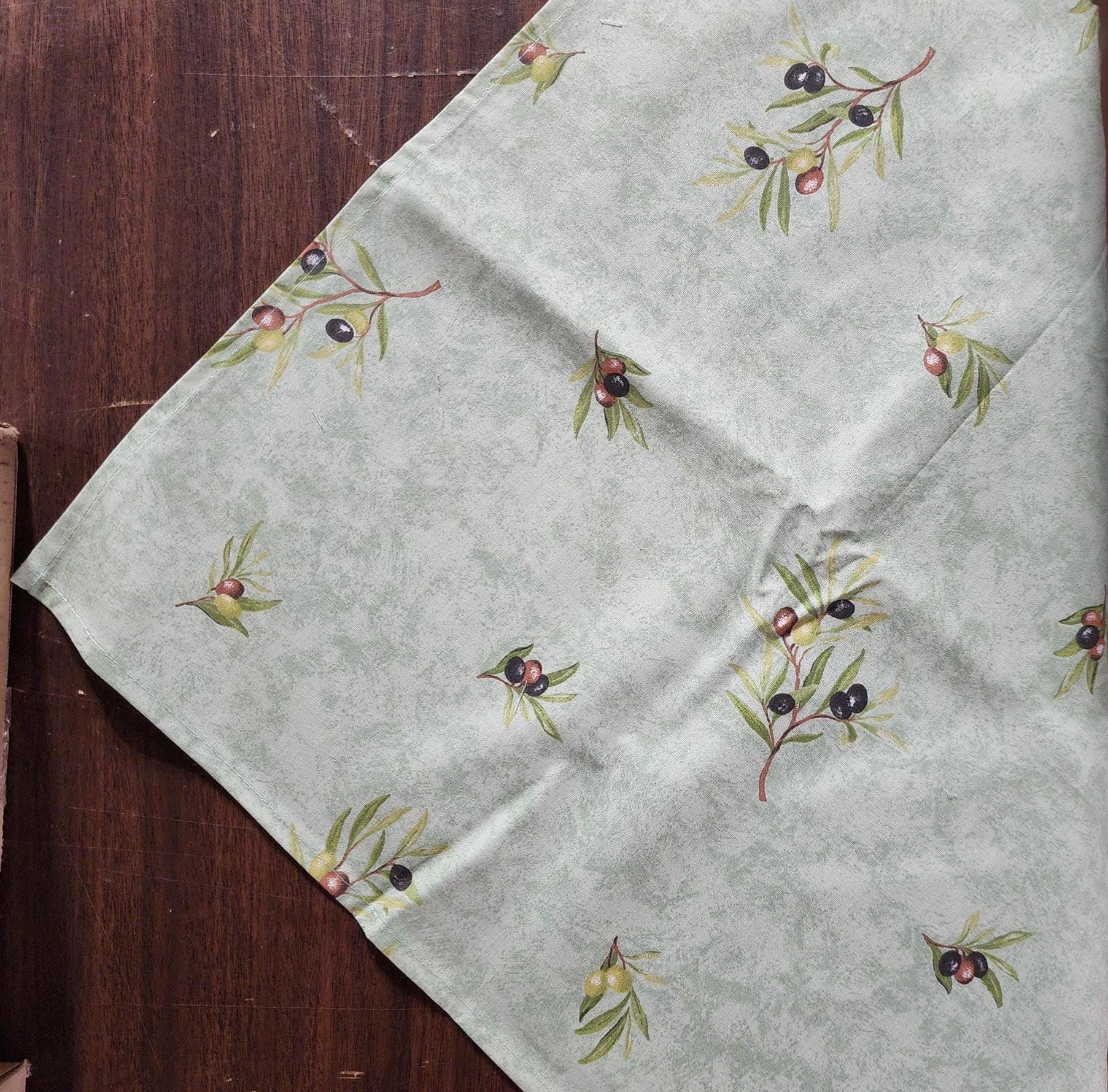 Set of Provence Napkins 100% Cotton "Clos des Oliviers" Green Made in France