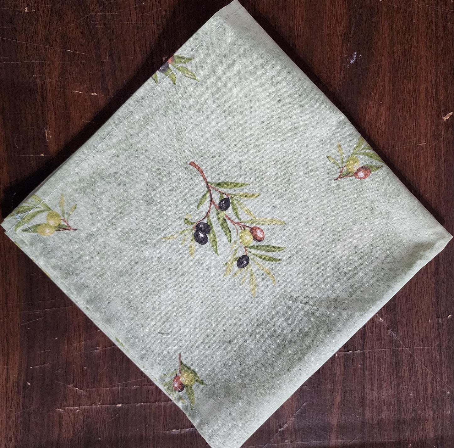 Set of Provence Napkins 100% Cotton "Clos des Oliviers" Green Made in France