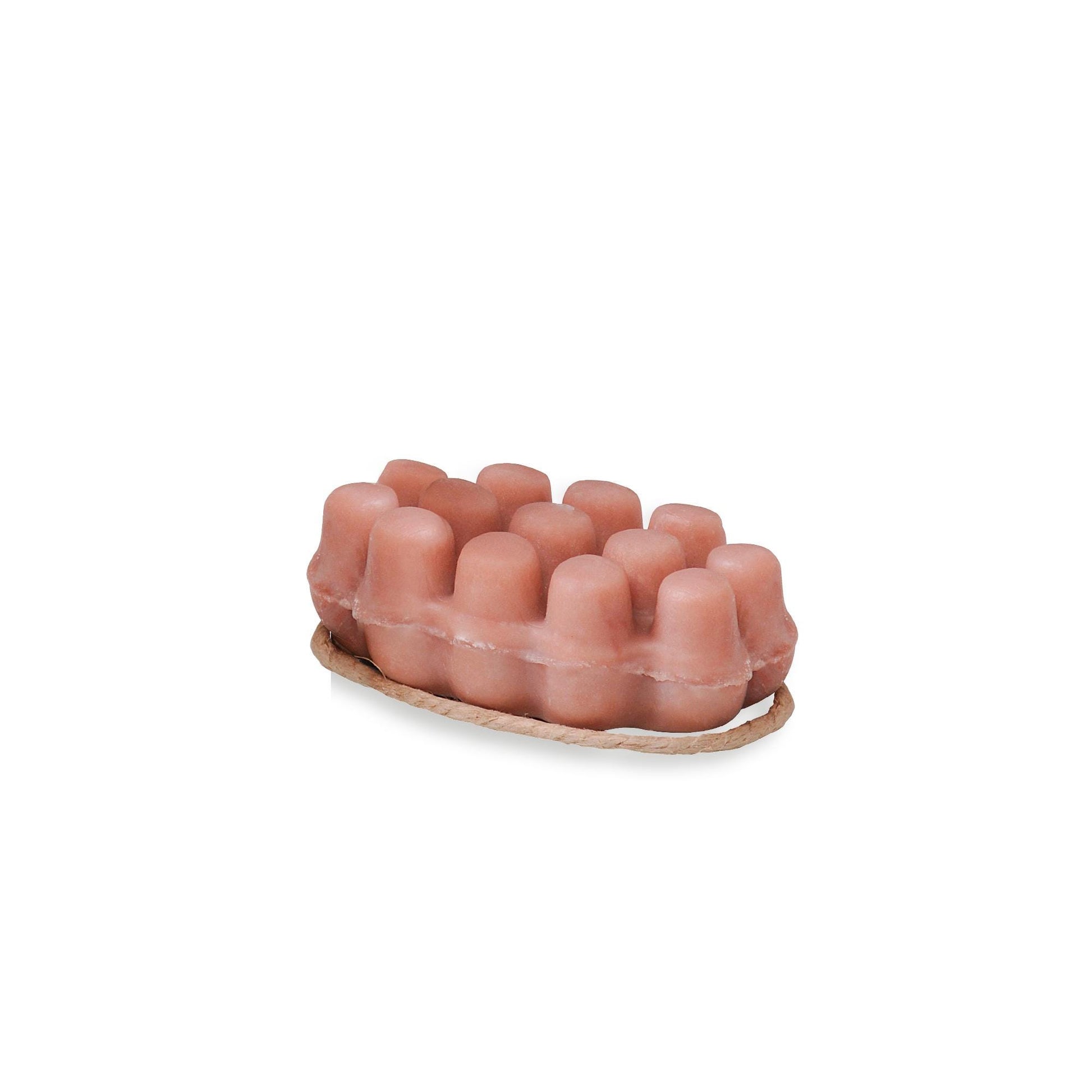 Natural Massage Soap Made in France With Massage Nubs and Hanging Rope Argan Grapeseed Honey Orange Blossom Amber