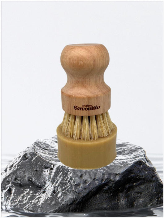 Eco-Friendly Made in France Beechwood Pan Brush with Natural Sisal Bristles – Sustainable Kitchen Cleaning Tool Plastic Free