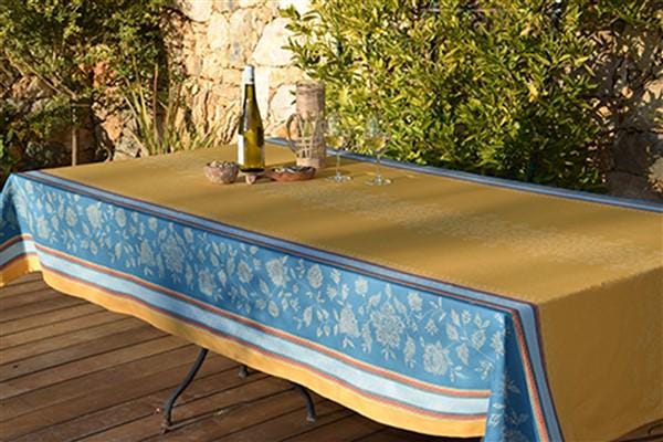 Rectangular Authentic French Provence Cotton Table Linen Ramatuelle Curry Jacquard Tablecloth 78 or 98