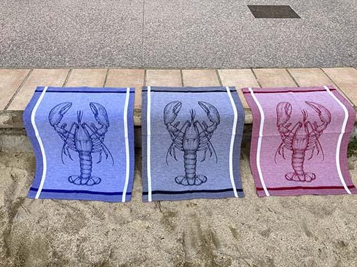 French Lobster Bib – Jacquard Cotton, Water-Repellent | Made in Provence