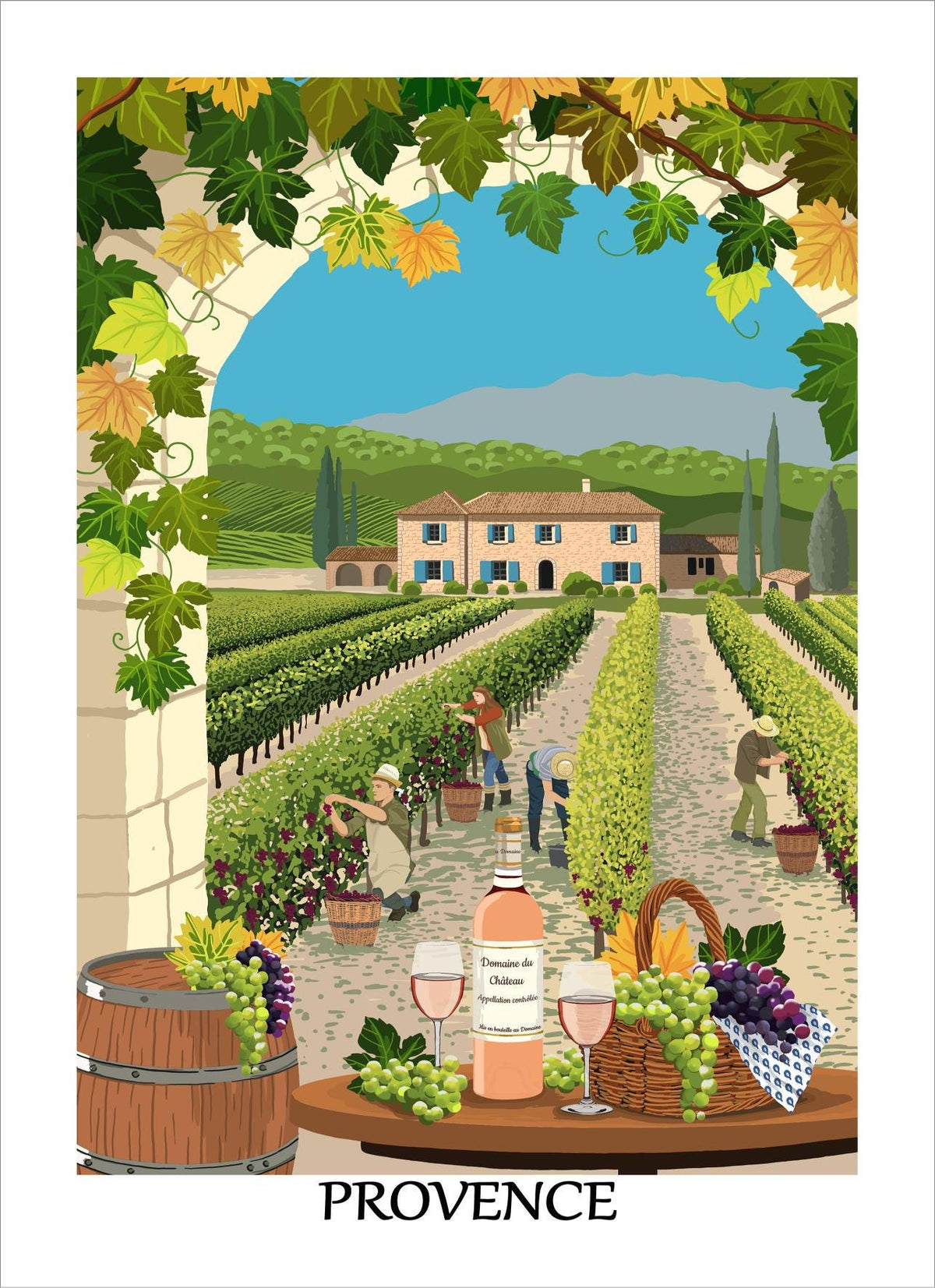 Provence Scenes Dishtowels