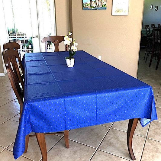 Rectangular 78" Tablecloth - Calisson Blue All Over