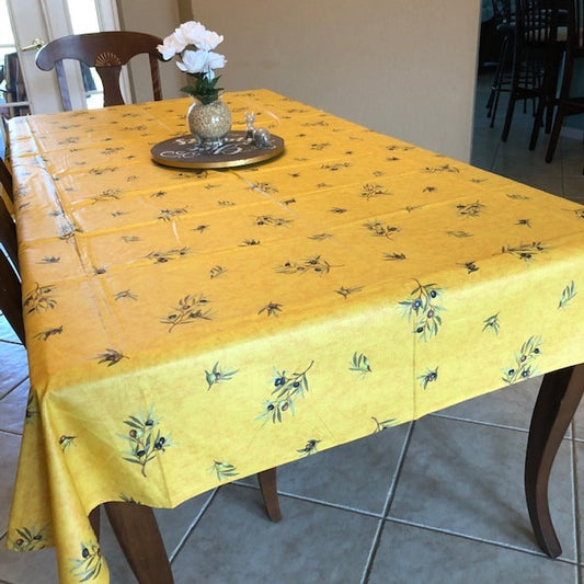 Rectangular 118" Tablecloth - Clos des Oliviers Yellow All Over