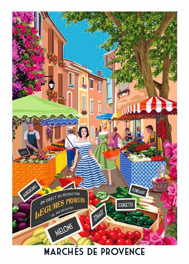 Provence Scenes Dishtowels