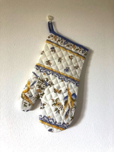 Oven Mitt - Moustiers Blue